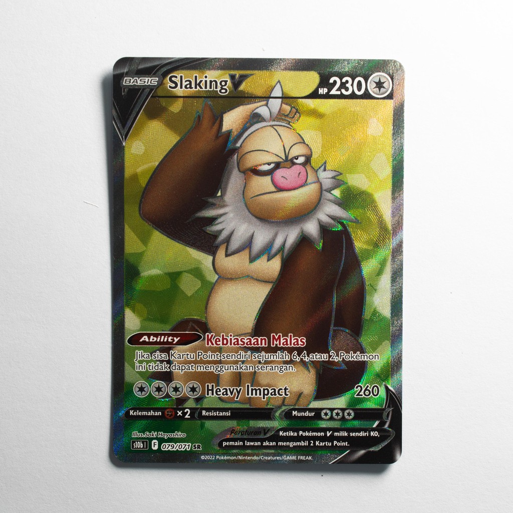 Slaking V SR 079/071 S10b Pokemon Go Kartu Pokemon TCG Original Indonesia