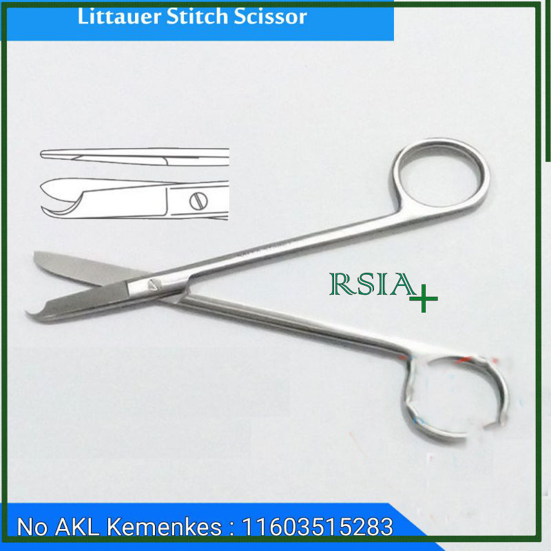 Gunting Benang Medis Operasi 14 cm Gunting Pembuka Benang Guting Pembuka Jahitan Littauer Stitch Sci