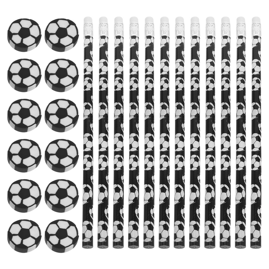 

12 Sets Football Pencil Birthday Party Favors Drawing and Sketching Pencils Soccer for Kids Wooden