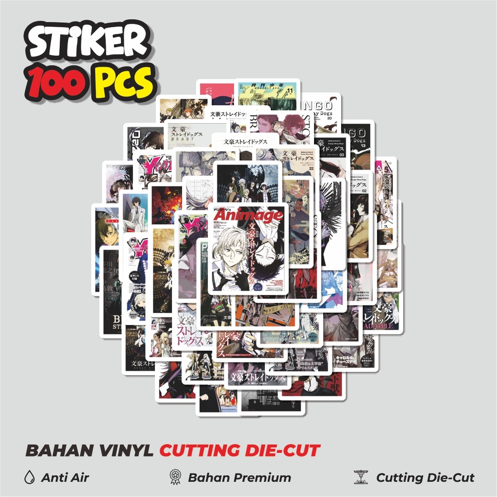 

Terbaru! 50 pcs Stiker Mang Bungo Stray Dogs Series 2 Dekorasi Lucu Kreatif untuk Notebook, Skateboard, HP