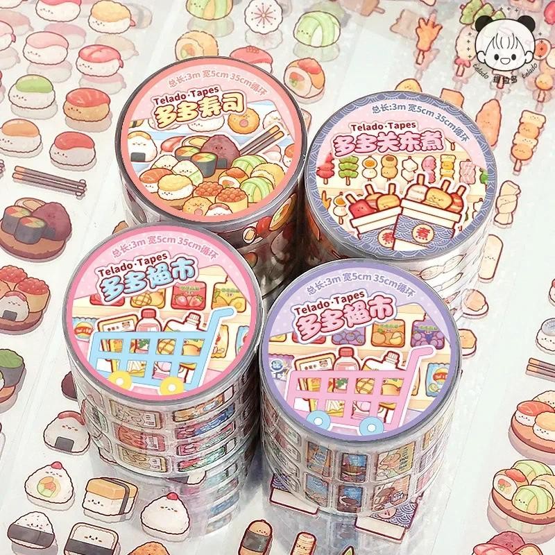 

Delicious Food Pet Account Sticker Tape Waterproof Colorful Decorative Diy Pattern Graffiti Decoration