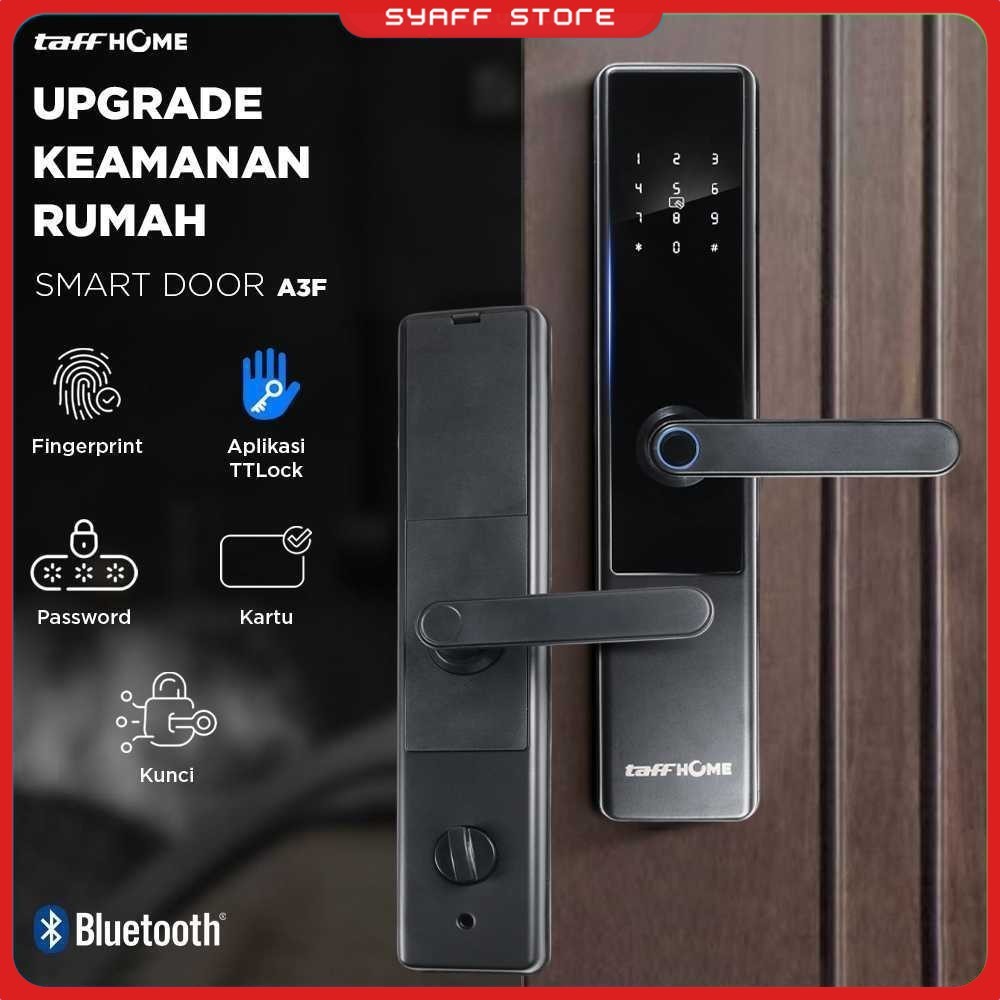 TaffHOME Smart Door Lock Fingerprint Password Bluetooth Card TTLock - A3F