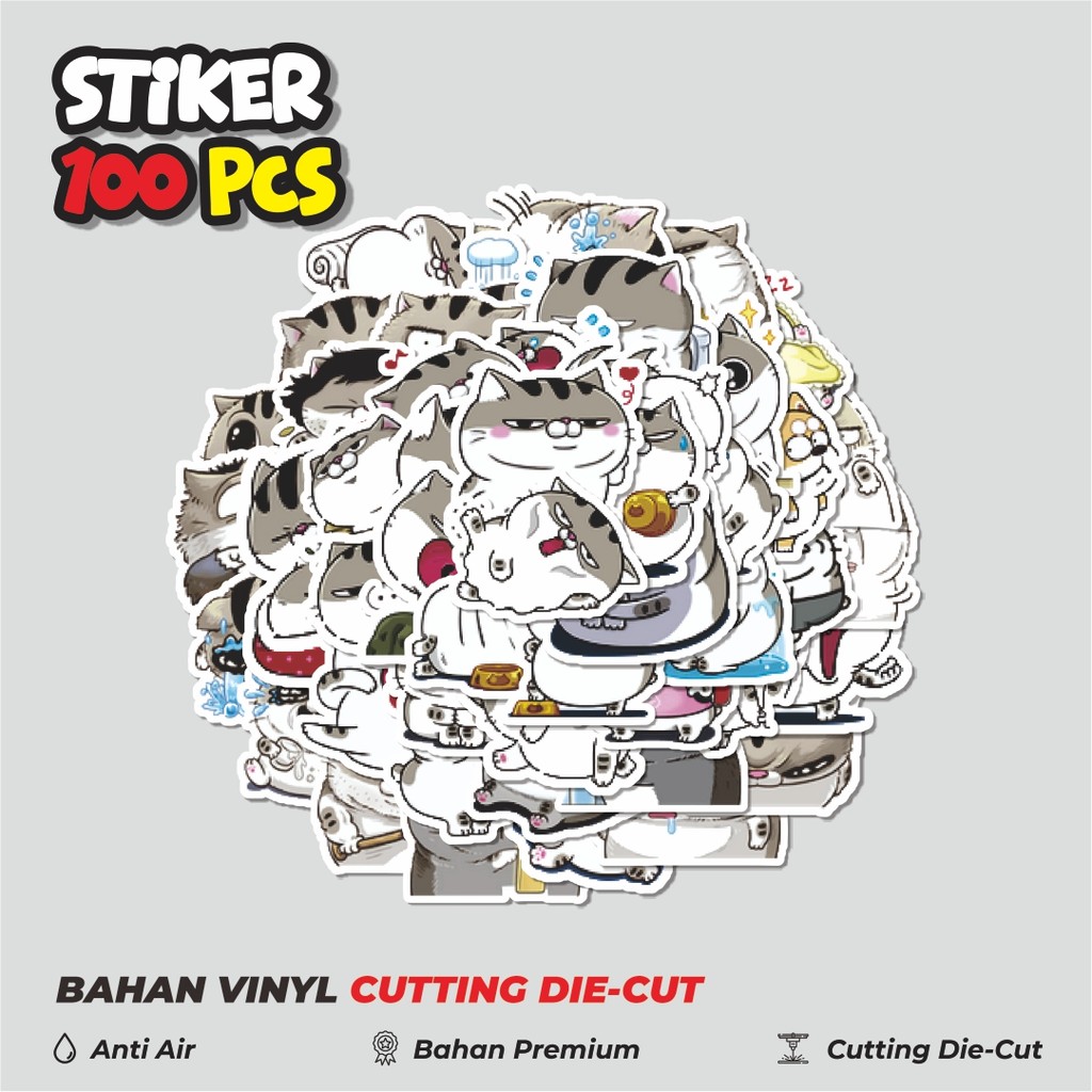 

Terbaru! 50 pcs Stiker Kawaii Kittens Cats Pets [Anak Kucing Peliharan Lucu] Dekorasi Lucu Kreatif untuk Notebook, Skateboard, HP