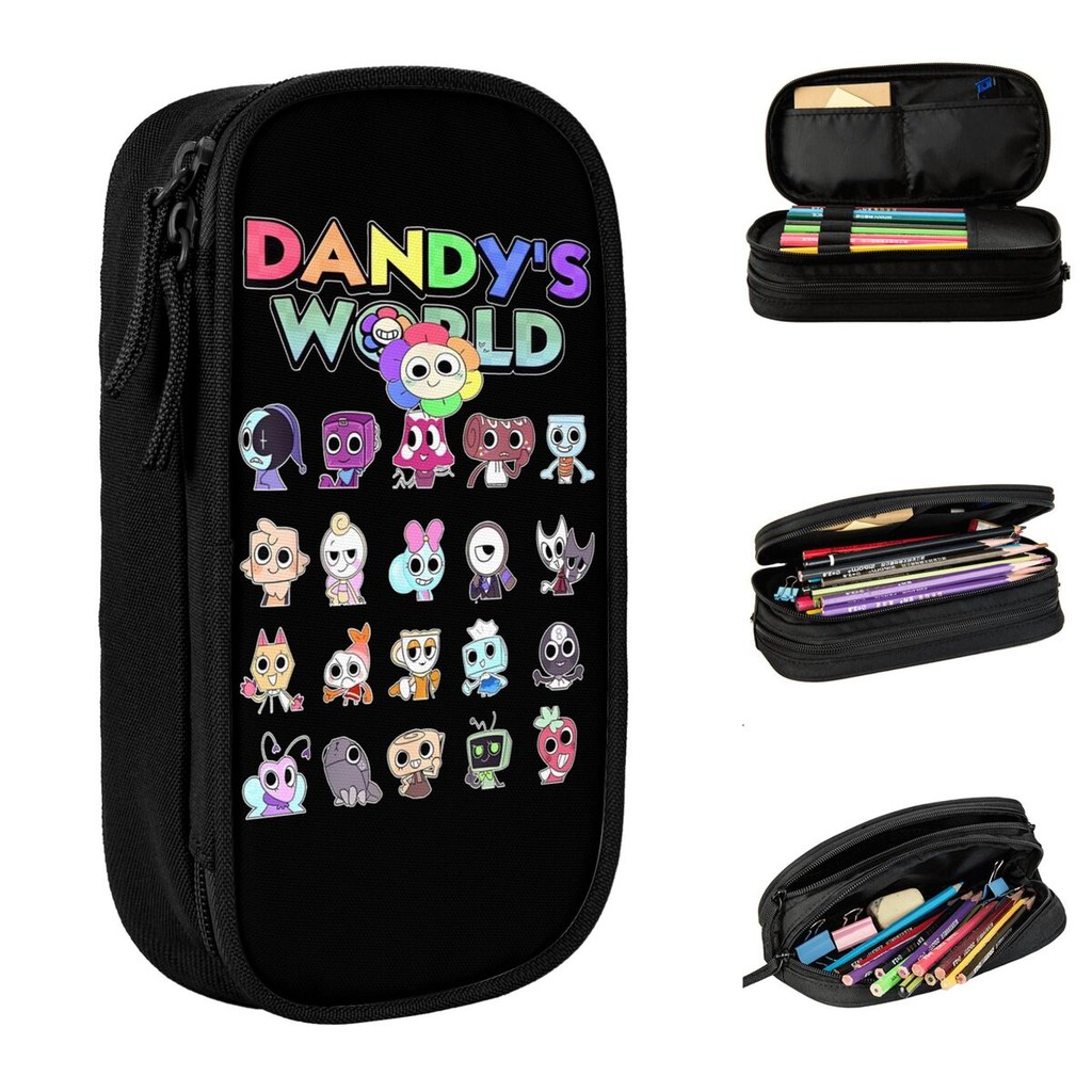 

Fashion Dandy's World Cartoon Pencil Case Horror Game Pencilcases Pen Kids Large Storage Bag Students School Gifts Stationery