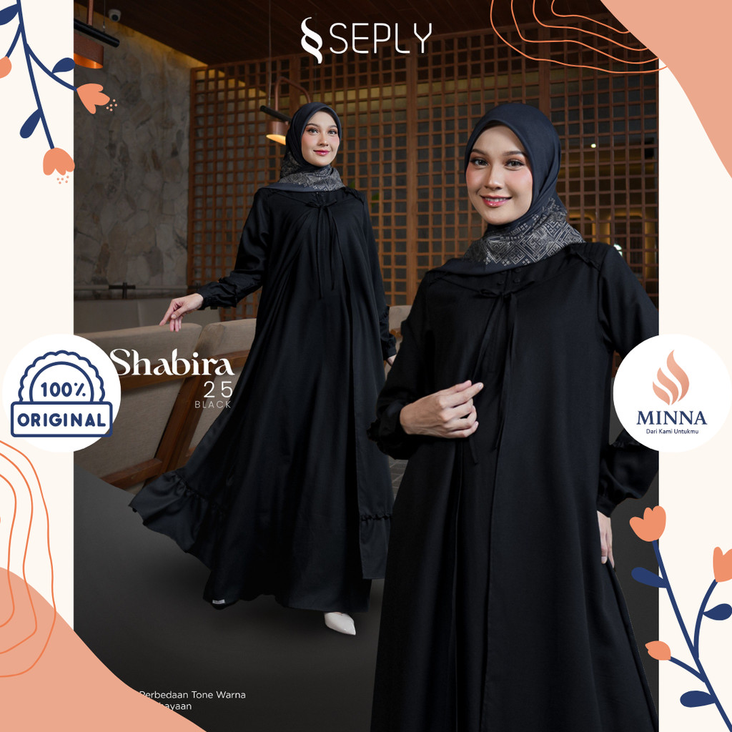 Seply Gamis Muslim Hitam Wanita Umroh & Haji Shabira 25