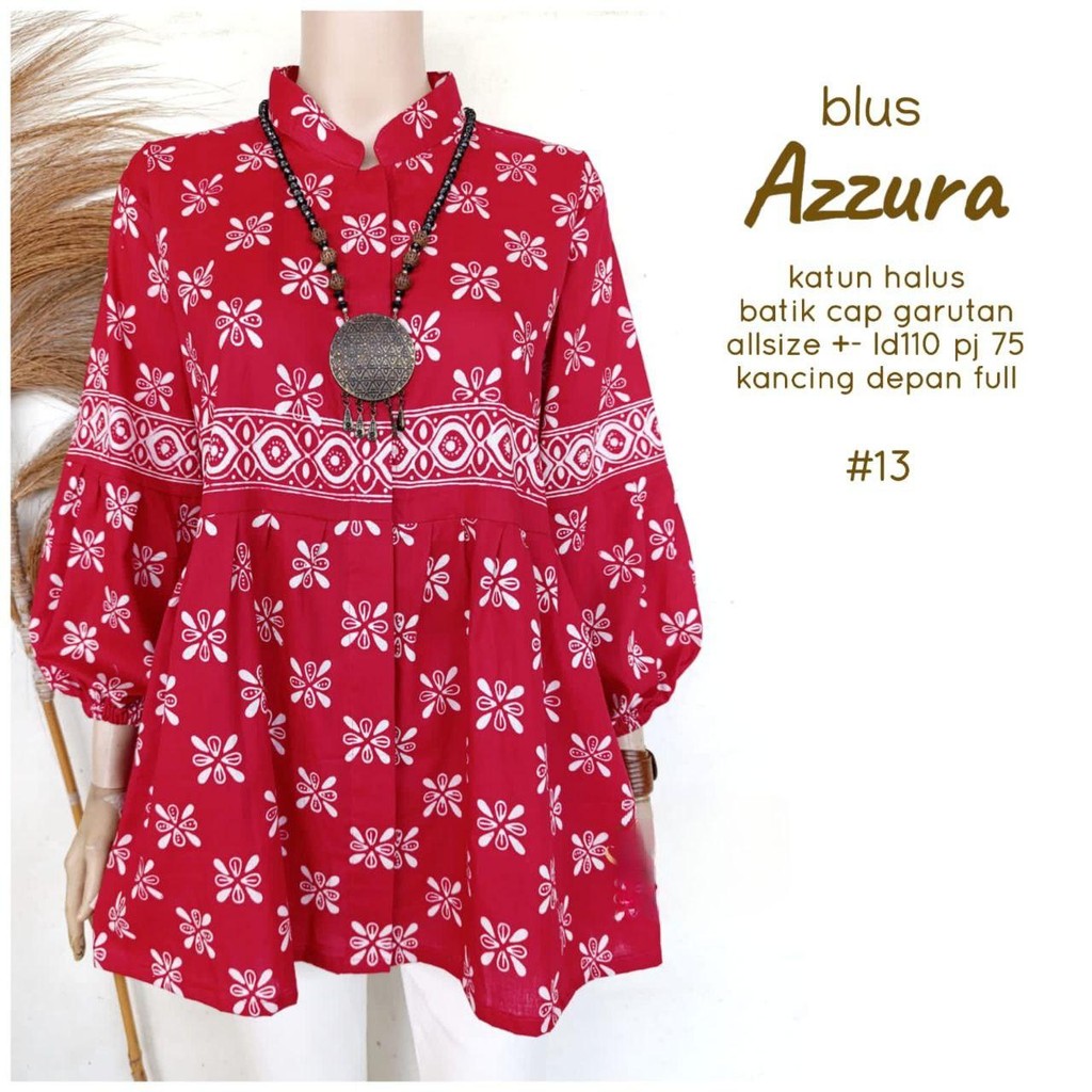 Blus batik MERAH PUTIH UNTUK 17 AGUSTUS Batik Kemerdekaan Blus batik bahan Katun 2507190001