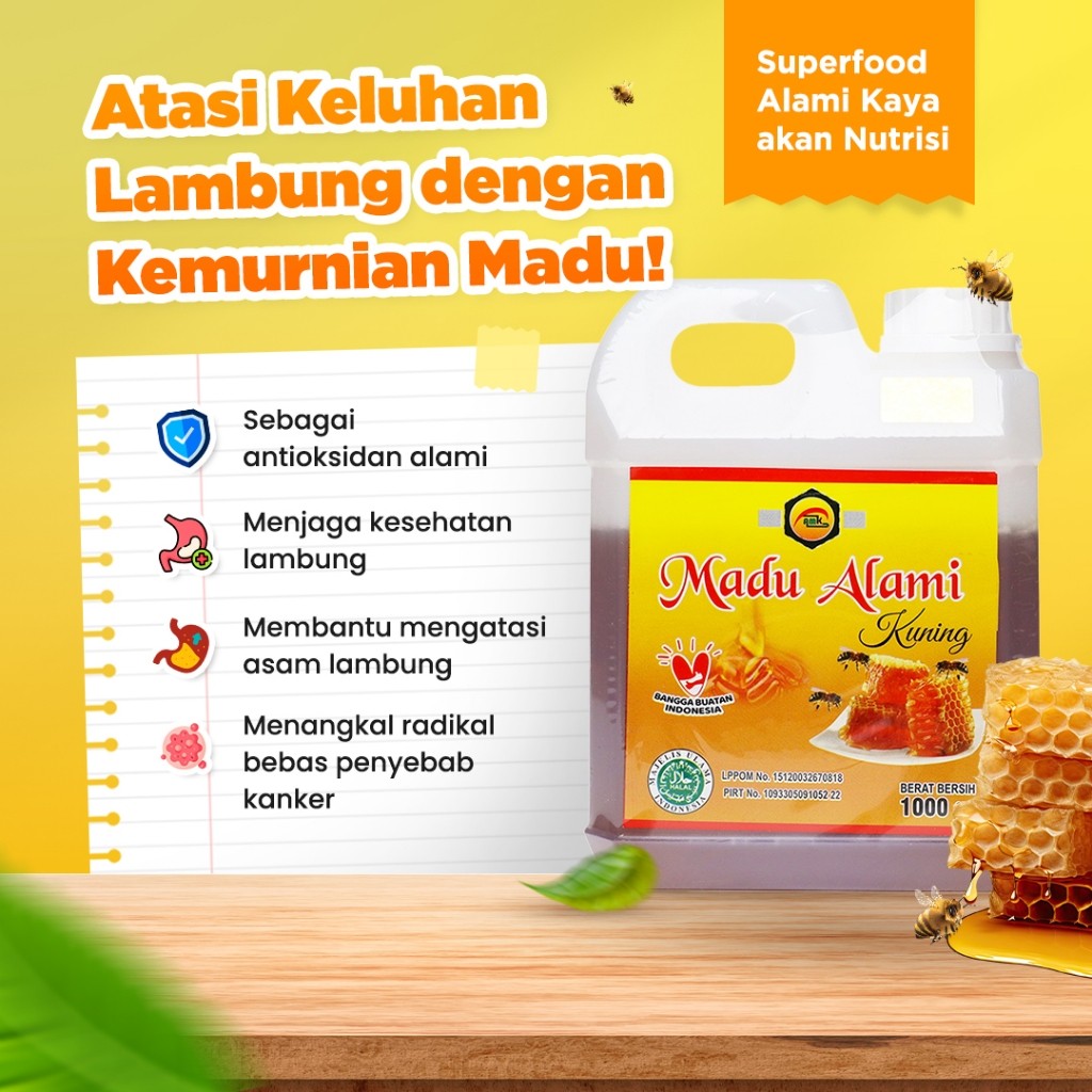 

JAMIN MURAH !!!Madu Kuning Alami Madu AMK 1kg dan 500gr(BISA LANGSUNG ORDER)
