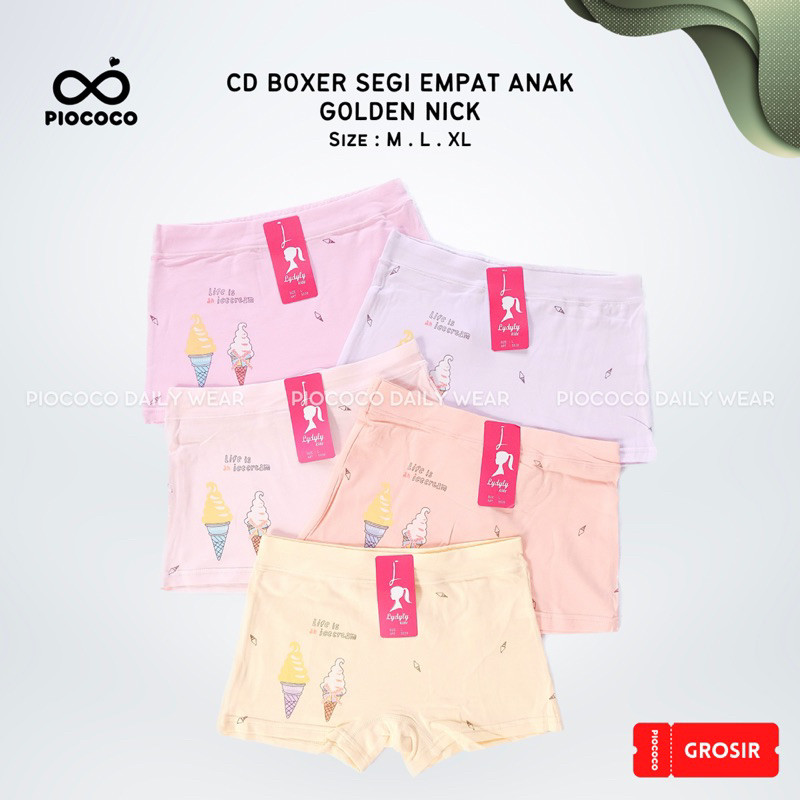 Celana Dalam Boxer Anak Perempuan Lydyly CD Cewek 2-10 Tahun Cantik Murah
