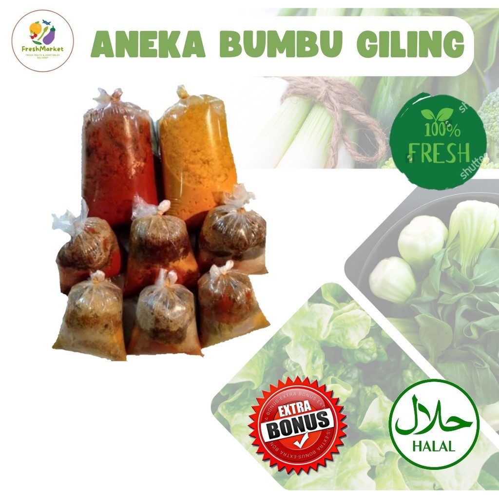 

Bumbu Giling Opor Rendang Gulai Semur Pindang 1 Bungkus Sayurinstant