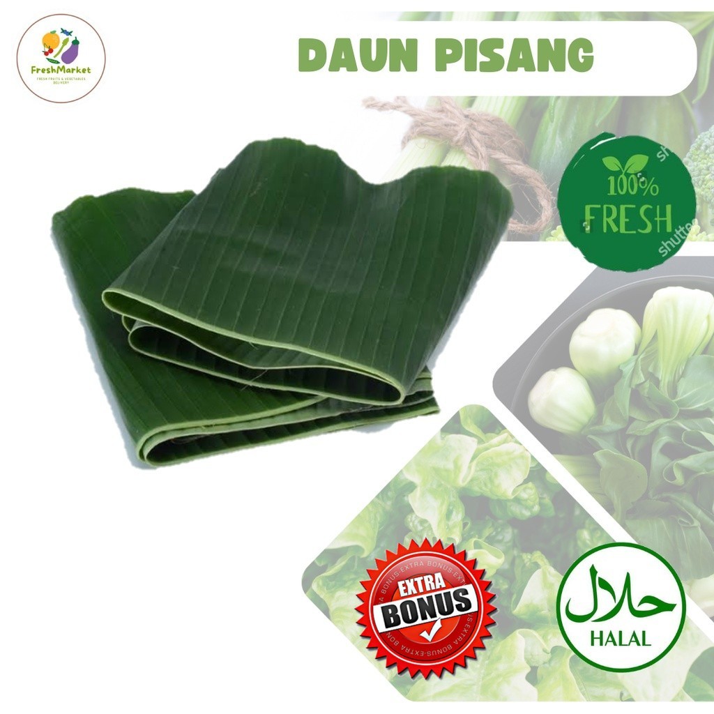 

Daun Pisang Besar Bersih Lebar Per Ikat Sayurinstant