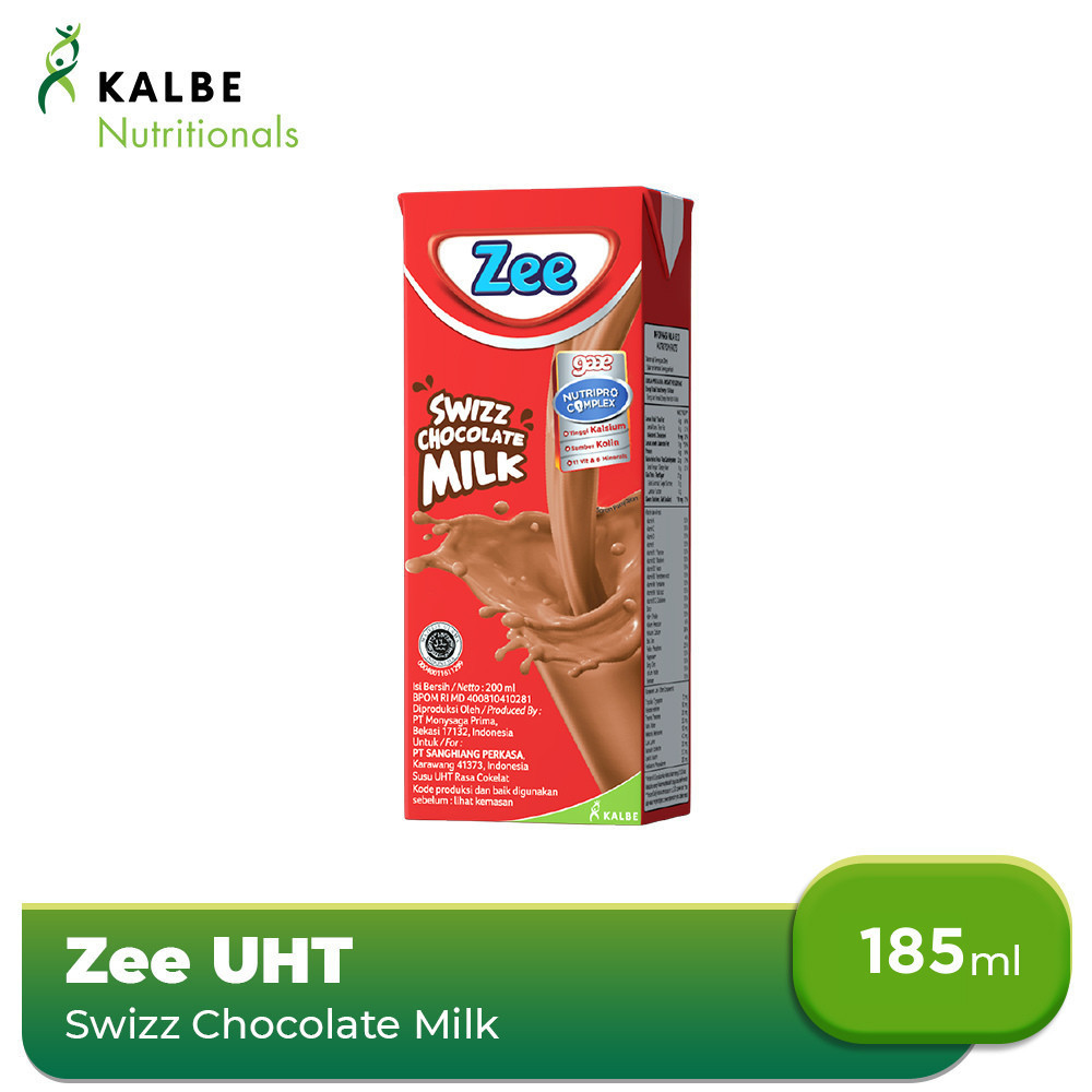 

Zee UHT Swizz Chocolate Milk 185ml - Kemasan 1 Karton