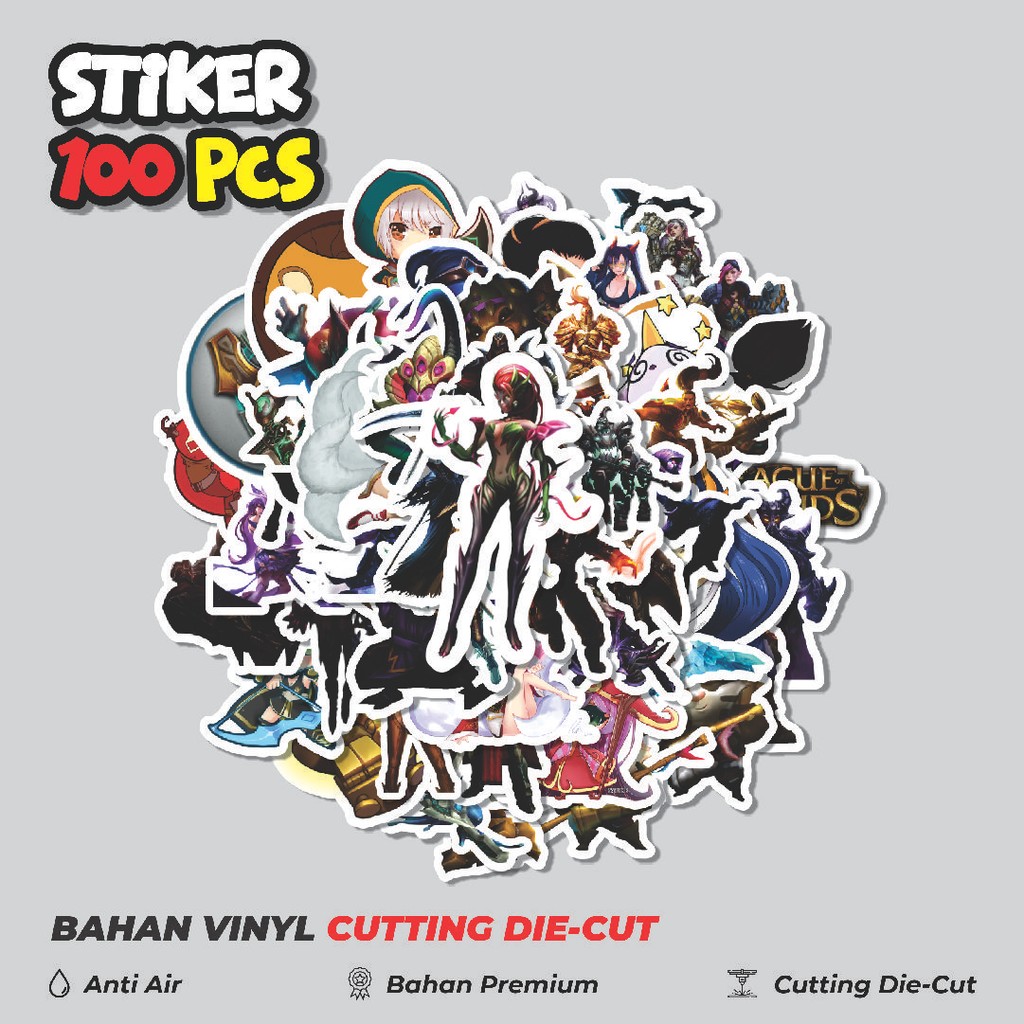 

Terbaru! 50 pcs Stiker Kartun League Of Legends Skin 3 Dekorasi Lucu Kreatif untuk Notebook, Skateboard, HP