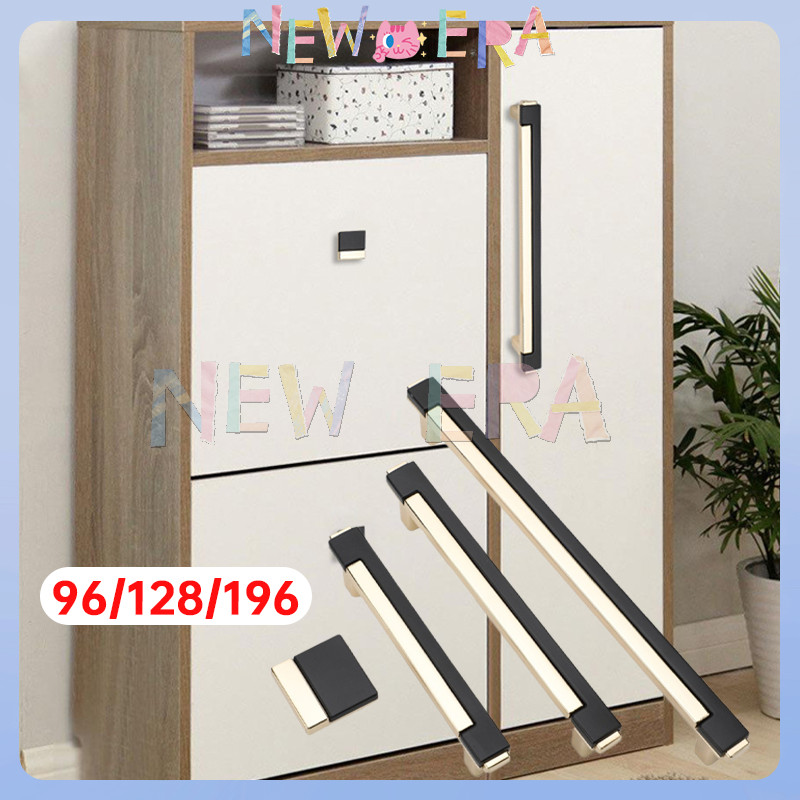 Handle Pintu Lemari Tarikan Laci Gagang Pintu Minimalis Mewah Hitam Emas Kompenen