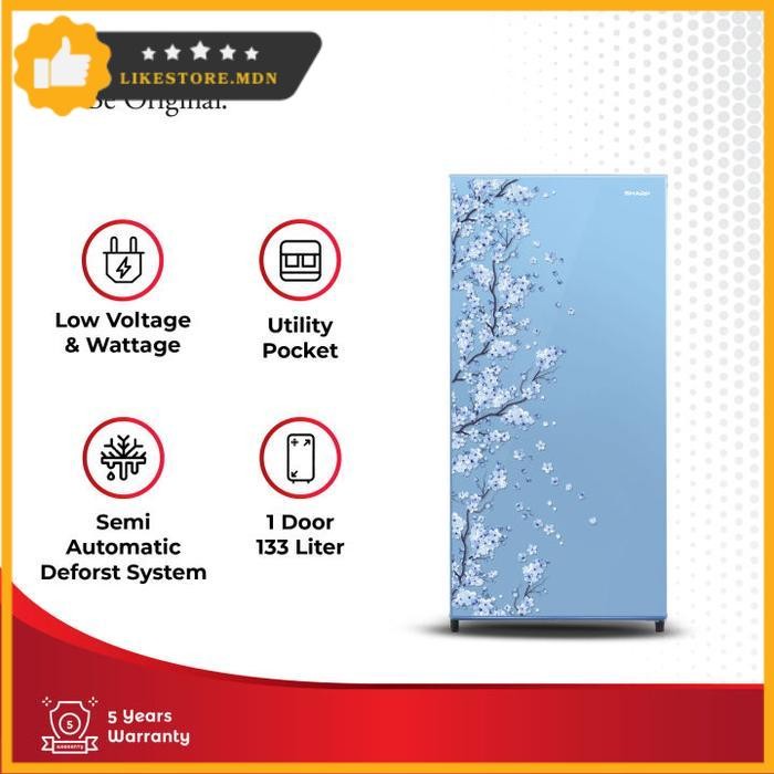 SHARP KULKAS 1 PINTU SJ-N162D-SH/SB/SP