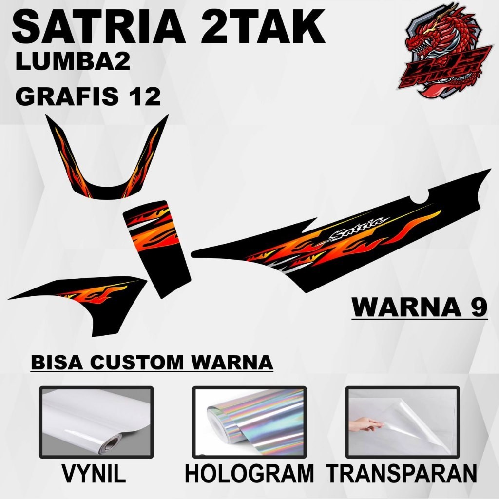 COD Satria 2tak Satria lumba-lumba grafis 12 Stiker Satria 2tak Satria lumba-lumba grafis 12 Decal S