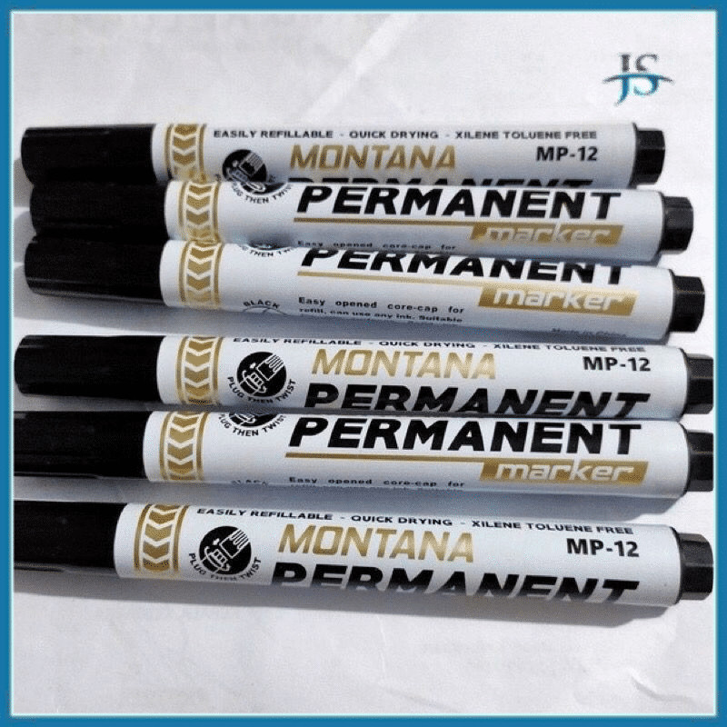 

JS GROSIR DAN 1PCS SPIDOL Montana V-TRO MP12 Permanent Hitam Bisa Diisi Ulang MP-12