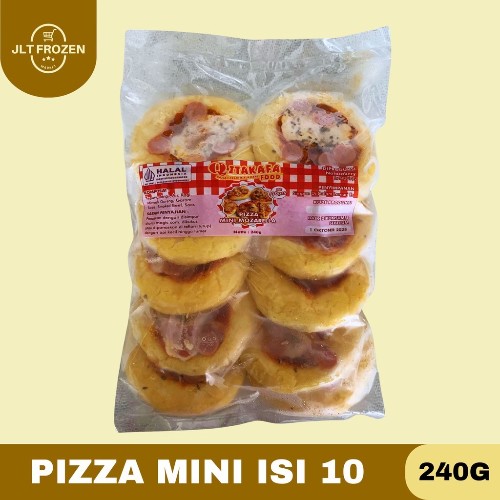 

Qitakafa Pizza Mini 240g isi 10 Pcs / Pizza Mini Mozzarella / Roti Pizza / Piza Praktis