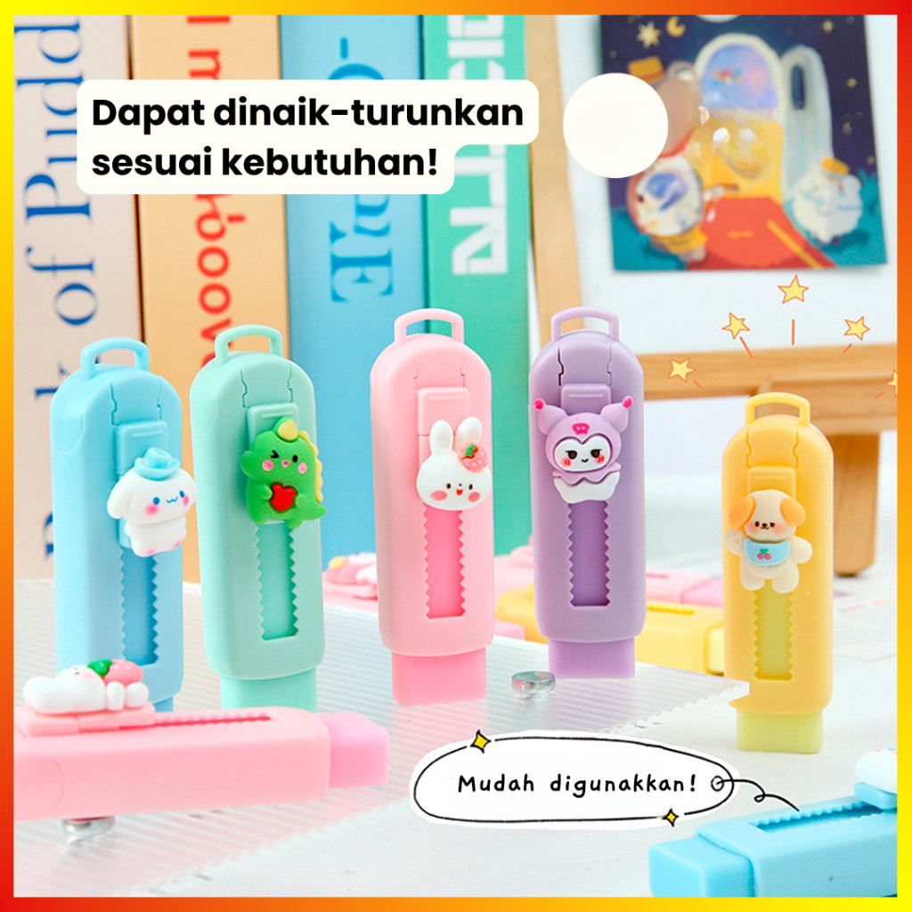 

Penghapus Mekanik Penghapus Stick Push Pull Eraser Mechanic Eraser Macaroon Pastel Eraser