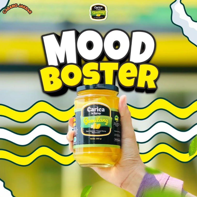 

Carica Gemilang Botol Minuman Buah Pepaya Dieng Manisan Segar 350gr