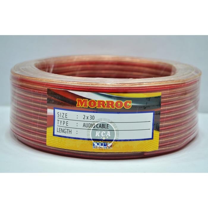 Kabel Transparan / Kabel Audio Listrik 2*30 40 Meter Morroc