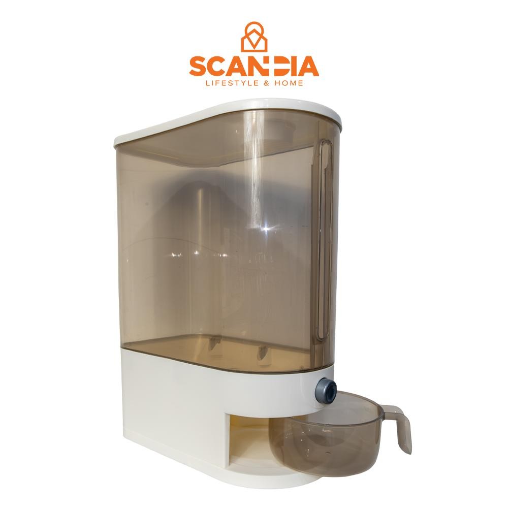 SCANDIA Tempat Beras Rice Container 10 Kg 17.5x30.8x40Cm White - tempat beras tempat beras rice cont