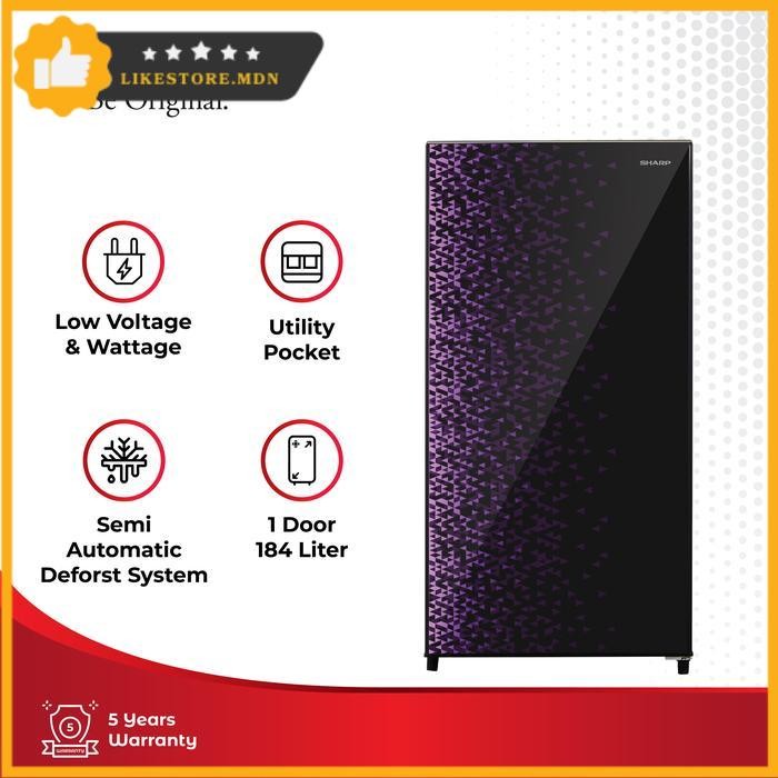 SHARP KULKAS 1 PINTU SJ-X195MG-GR