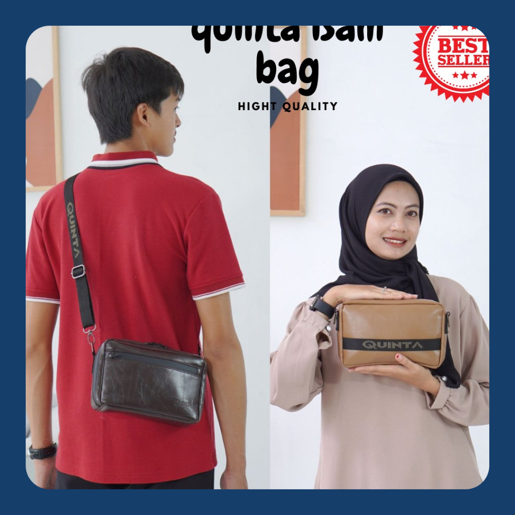 Quinta Isam Bag Tas clutch bag pria wanita waterproof bahan sintesis leither