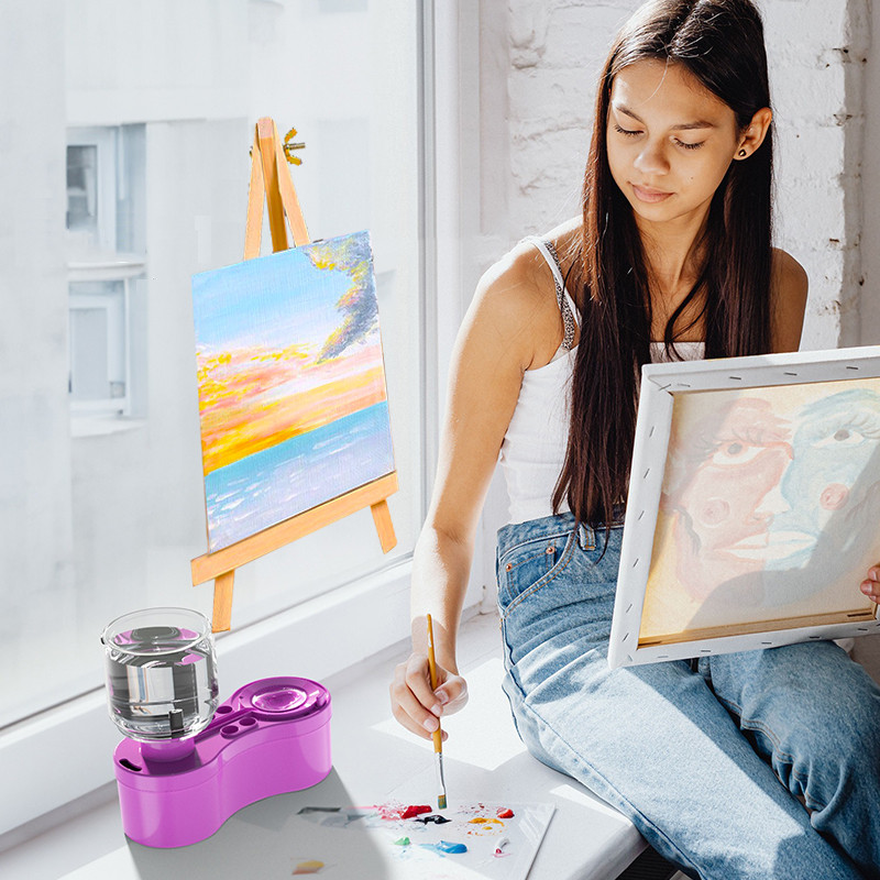 

Paint Brushes Cleaner Paint Brush Washer Clean Paint Brushes Watercolor Bucket Art Bucket Wash Hobby Oil Brush Washer XBQ001