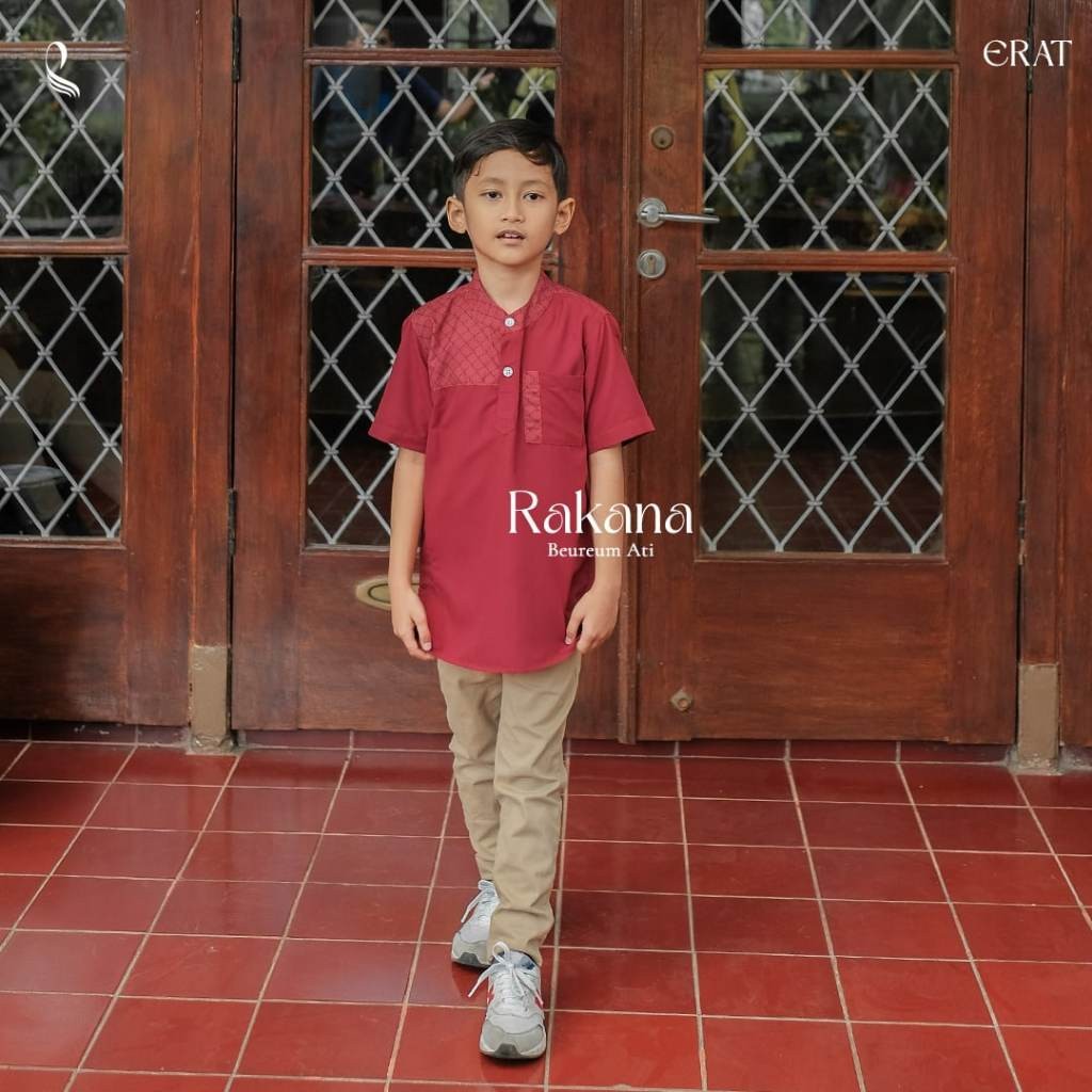 SYLLA - Erat Series Baju Raya Kemko anak lengan pendek kasual printing series Rakana