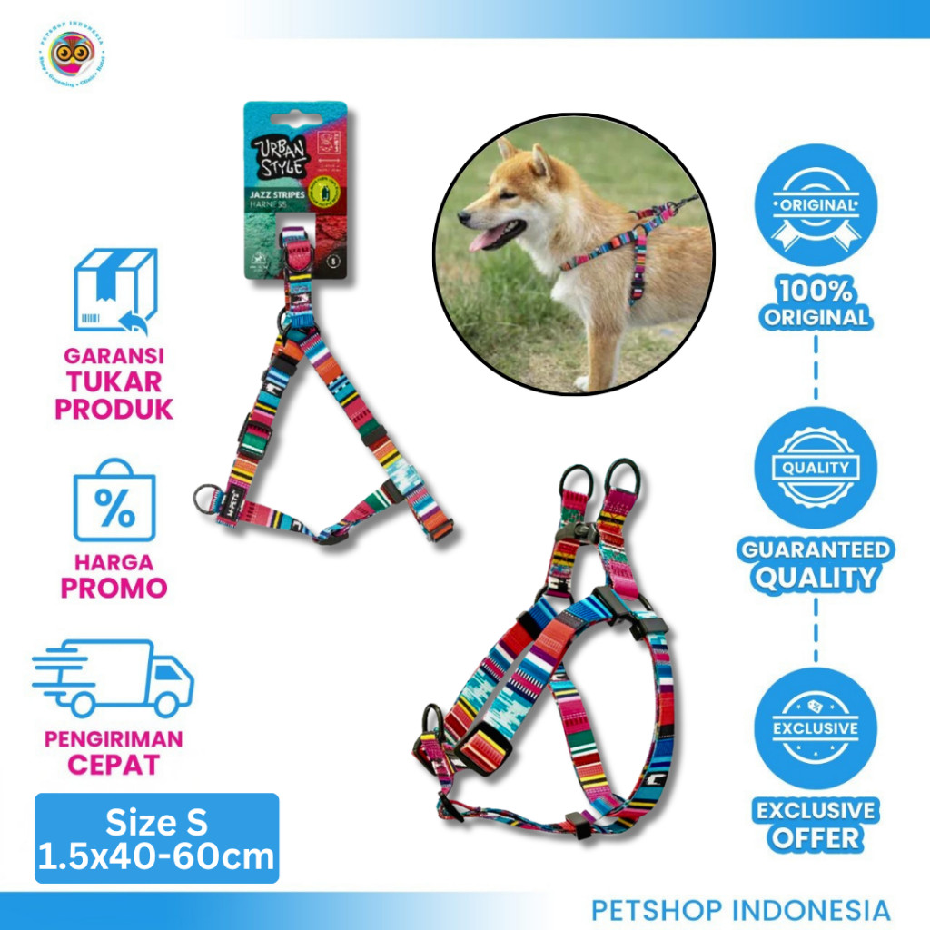 M-Pets Jazz Harness S - Harness Dada Anjing Mpets