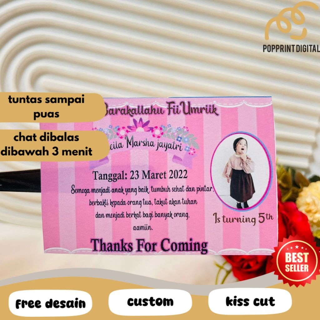 

PpD Stiker Ulang Tahun Anak Sticker Acara Birthday Label Ultah Ulang Taun Anak Print Termurah