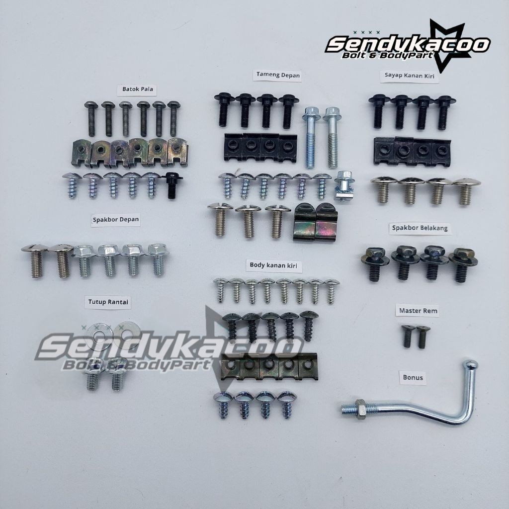 COD / Promo / Original / Baut Body Blade 110 Lama Full Set / Baut Body Honda Blade 110 Lama Motorcyc