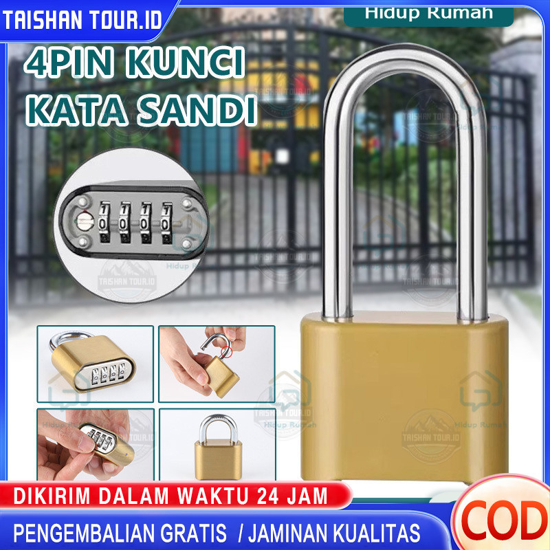 gembok angka besar Gembok Angka Kombinasi 4 Digit Kunci gembok Nomor /gembok angka besar Angka Pin P