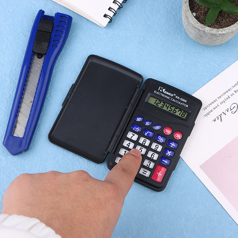 

Innovative Office Supplies Protable Black Digit Calculator Pocket Size Mini Plastic 8 Digits Electronic Mini Calculator