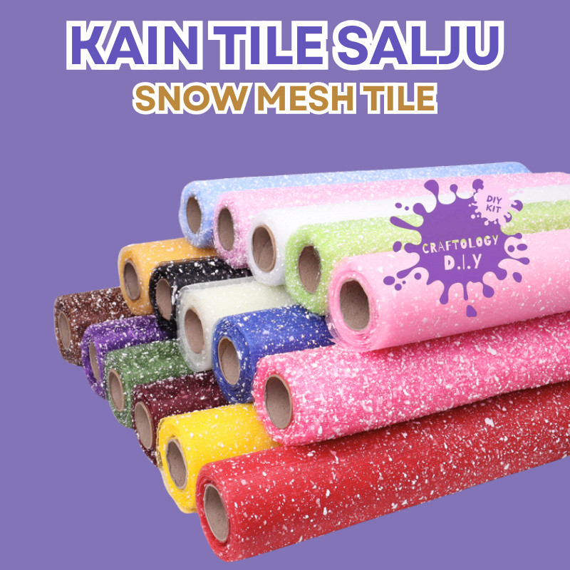 

KAIN TILE SALJU BUKET BUNGA / Snow Mesh Flower Wrapping / Kertas Jaring Dekorasi Roll