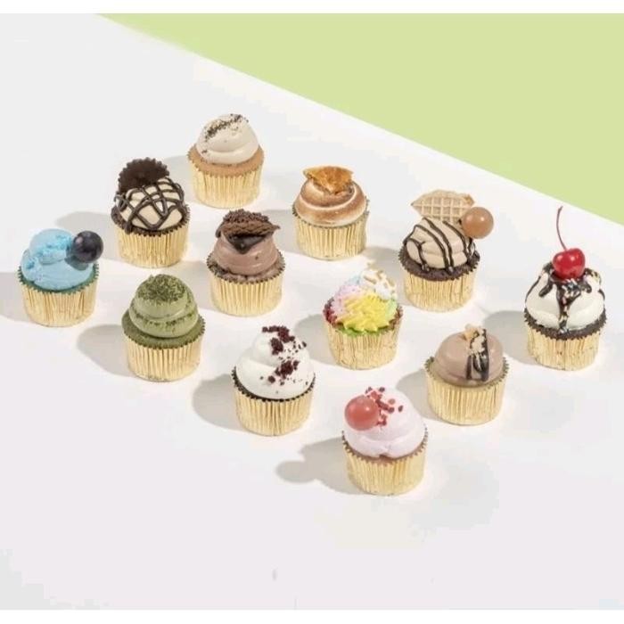 Set 12pcs Loyang PRESS Cetakan MINI Siomay Dimsum Kue Bolu Bulat Kukus Cup Cake Aluminium