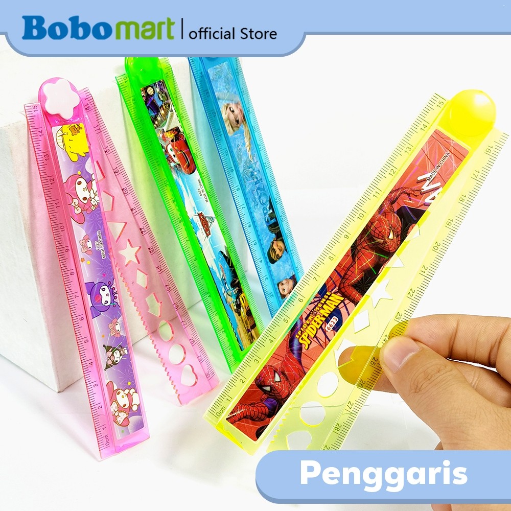 

BOBOMART Ruler Penggaris Lipat 30 cm Motif Kartun Lucu – Alat Tulis Anak Sekolah LX-6623