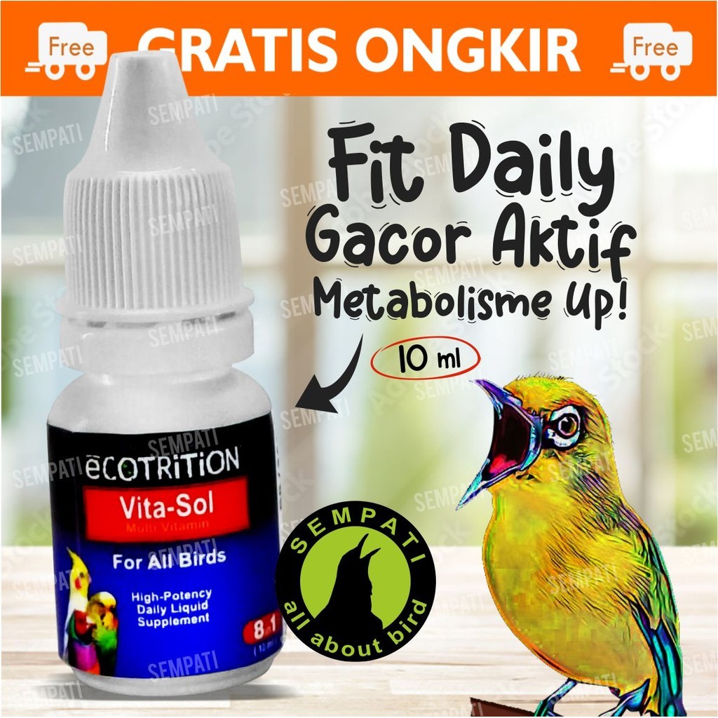 SEMPATI Vitasol High Potency Vita Sol Daily 10 Ml Ecotrition Vita-Sol Vita Sol Vitamin Import Pleci 