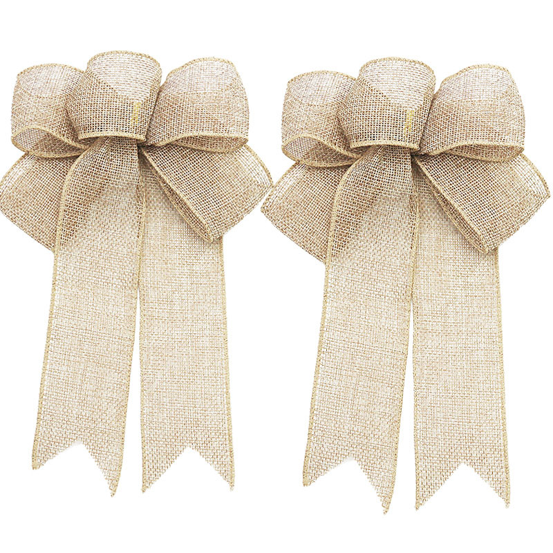 

（2pcs/pack） Tree Wreath Decoration Butterfly Knot Linen Butterfly Knot Tree Decoration DIY Handmade Materials