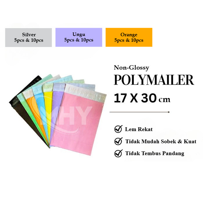 

Polymailer / Poly Mailer / Plastik Packing Non Glossy - Ukuran 17 x 30 cm