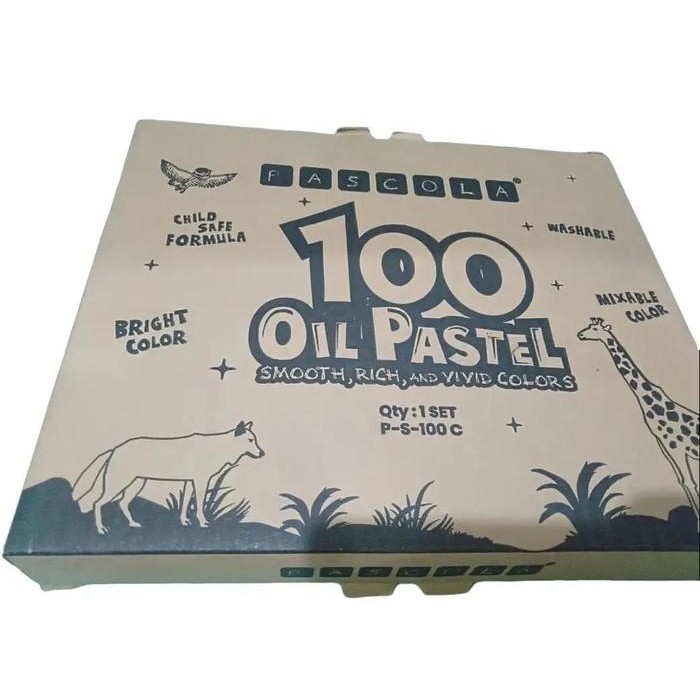 

CRAYON\OIL PASTEL PASCOLA 100 WARNA STANDARD Lukisan Mewarnai Stationery