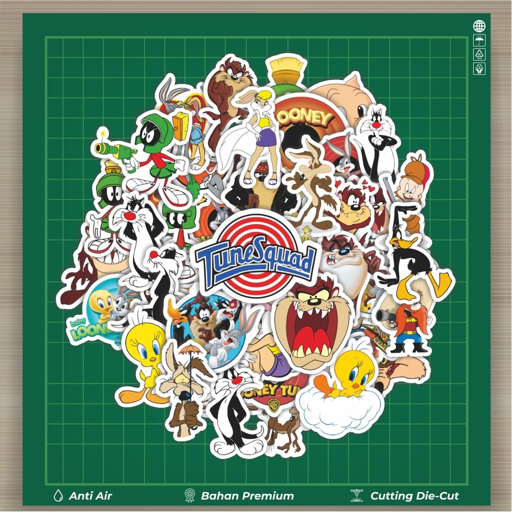 

HOT 50 PCS STIKER Stiker Warner Bros Series Looney Tunes Character Mix Stiker Fashion Cars Decal Dingin Kartu Album Custom Vinyl Anti Air- Sticker Aesthetic Buku Journal Koper Casing HP Tablet Laptop Helm Motor Botol Minum