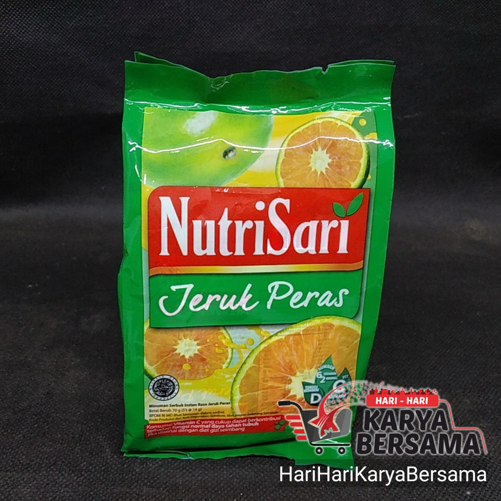 

MINUMAN BUBUK INSTAN NUTRISARI JERUK PERAS PACK ISI 5 SACHET X 14GR