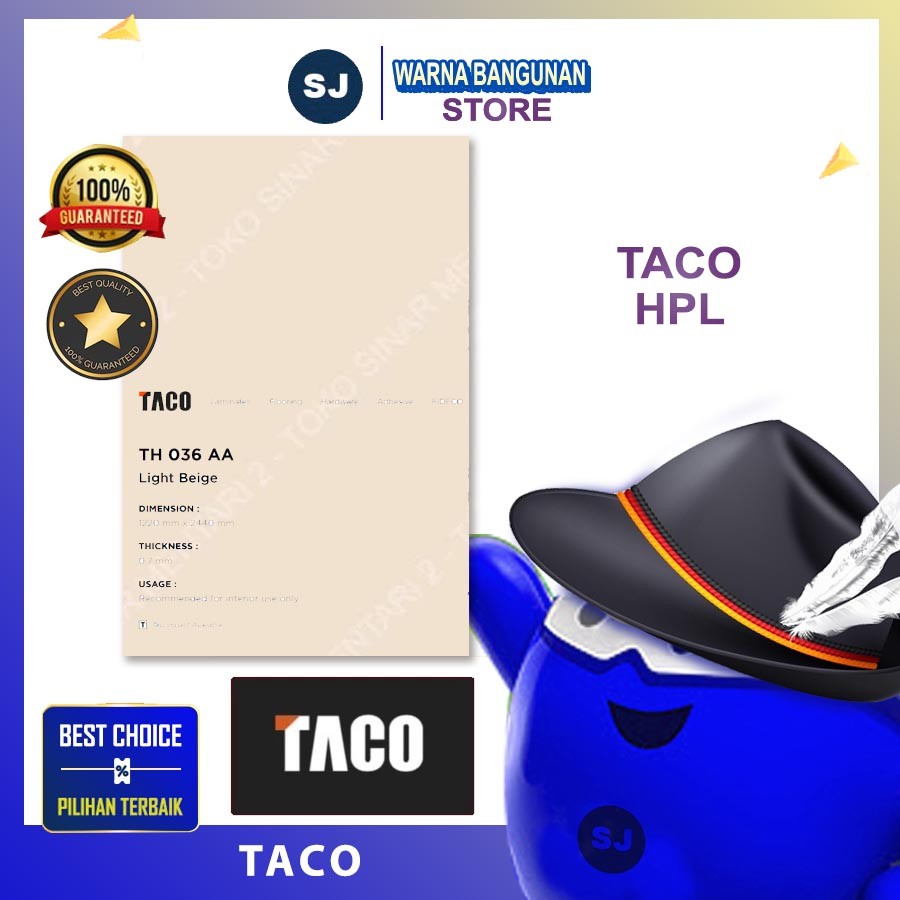 TACO HPL SOLID COLOUR TH 036 AA LIGHT BEIGE