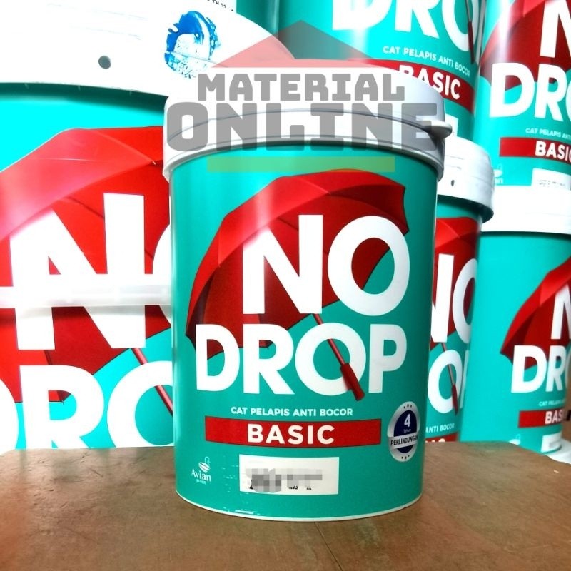 NO DROP BASIC 1 KG 1KG KALENG CAT TEMBOK PELAPIS ANTI BOCOR NODROP ABU PUTIH CREAM BIRU