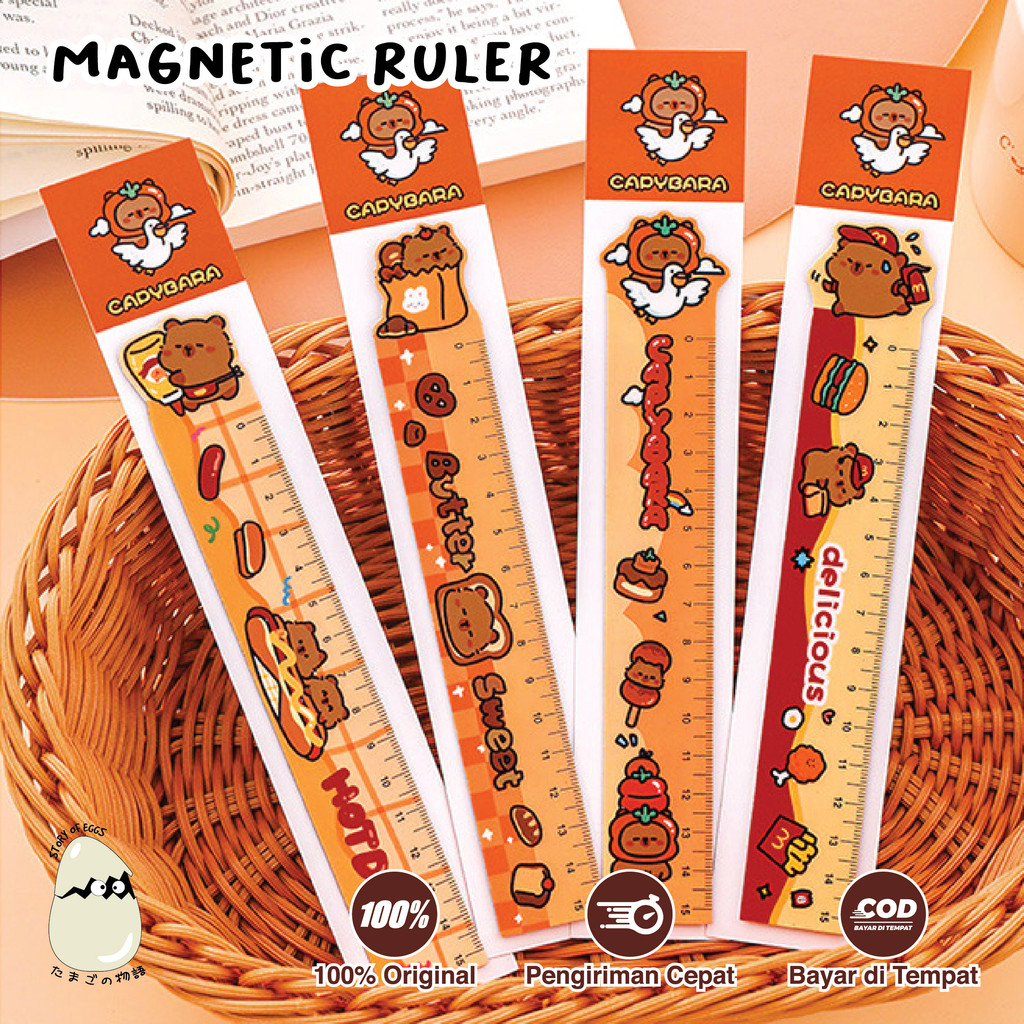 

Ruler 15 cm l Penggaris l Penggaris 15 cm l Capybara l Penggaris Capybara l Penggaris Magnet l Ruler