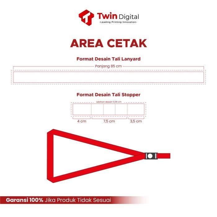 

Promo Lanyard Tissue Sublime Special Color 2 cm Tali ID Card Kalung Name Tag - 1 Sisi, Template