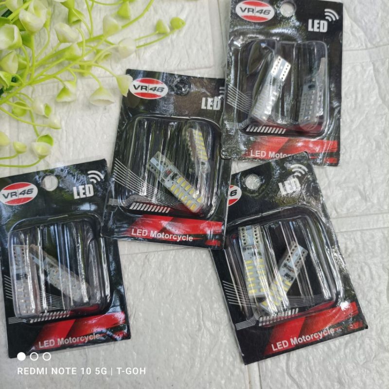 Lampu Led t10 24v Kedip Bohlam t10 24v Kedip isi 2