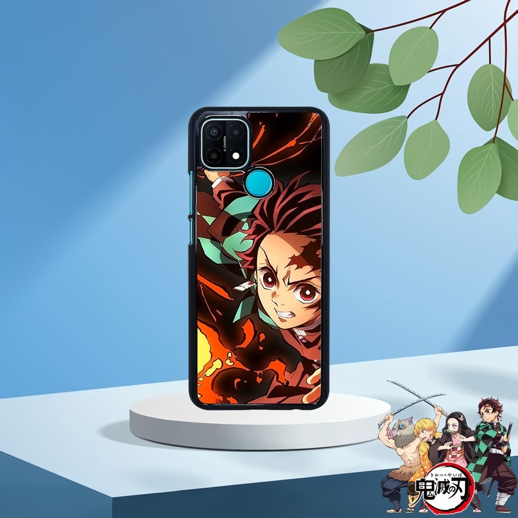 [OP130] Custom Case Glossy ALL TYPE OPPO A15 - A15S ANIME TANJIRO & NEZUKO DEMON SLAYERS