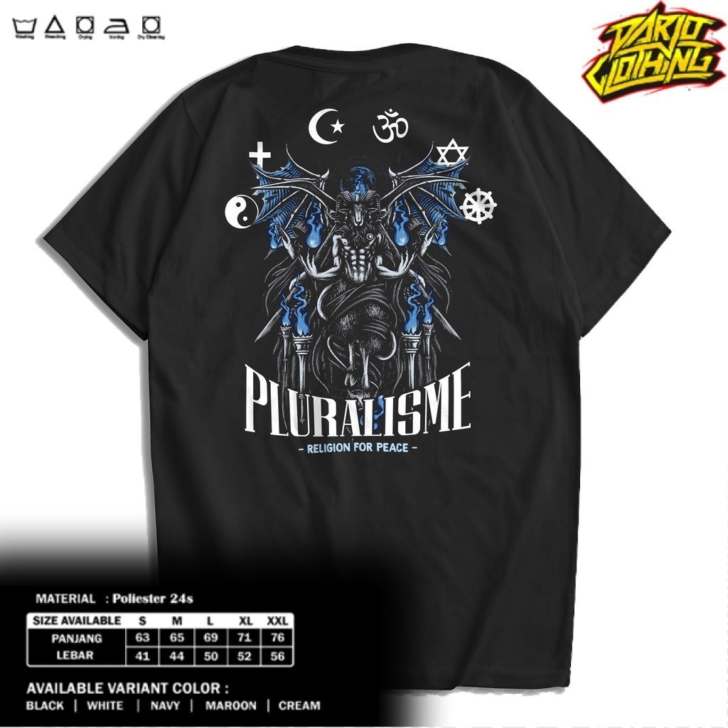 DarjoClothing Combed - Kaos Pluralisme Baphomet Religion For Peace